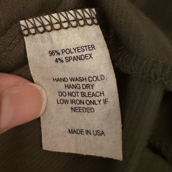 Loft 324 Slouchy Off Shoulder Army Green Midi Dress - Picture 7 of 10